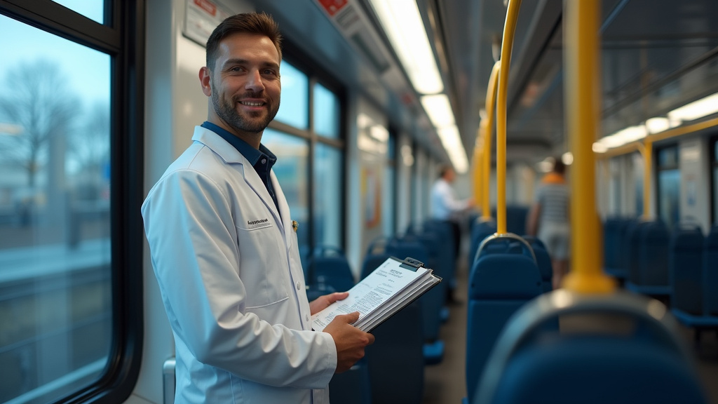 Technicien en train d