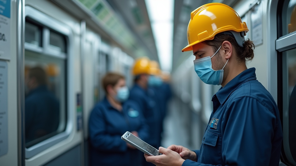 Technicien en train d