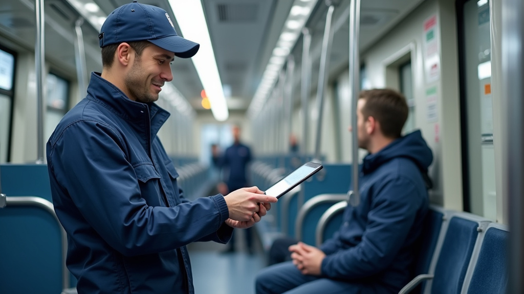 Technicien en train d