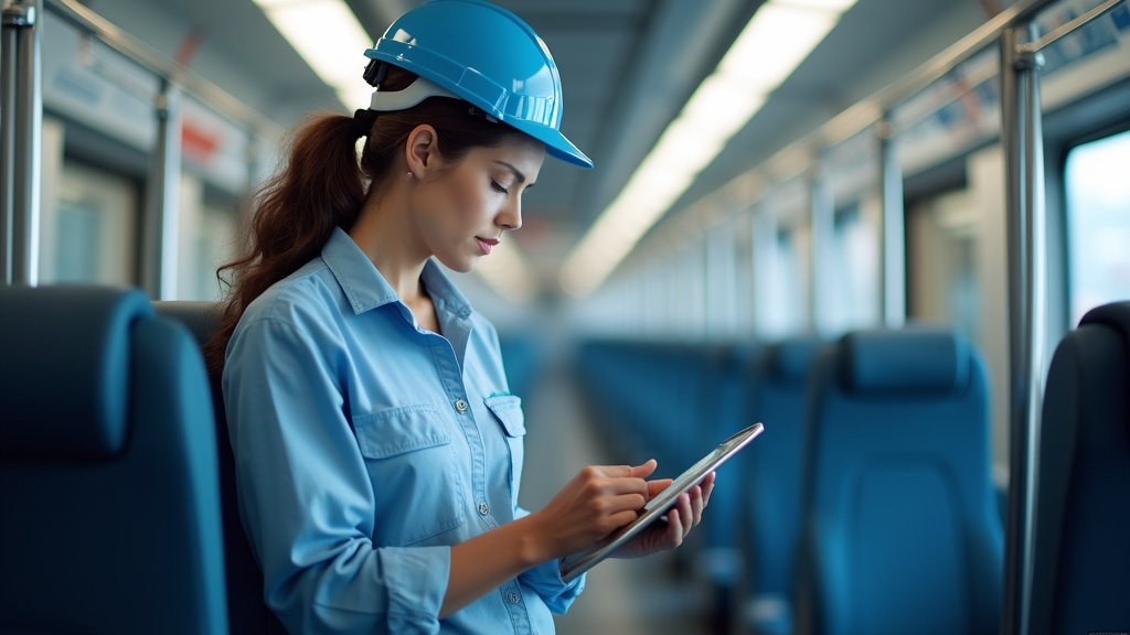 Technicien en train d