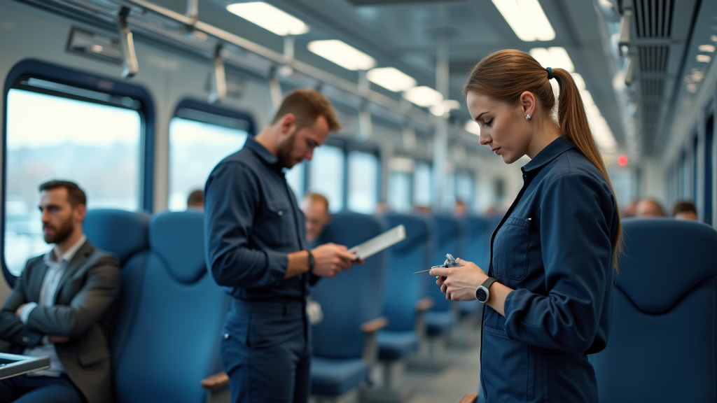 Technicien en train d