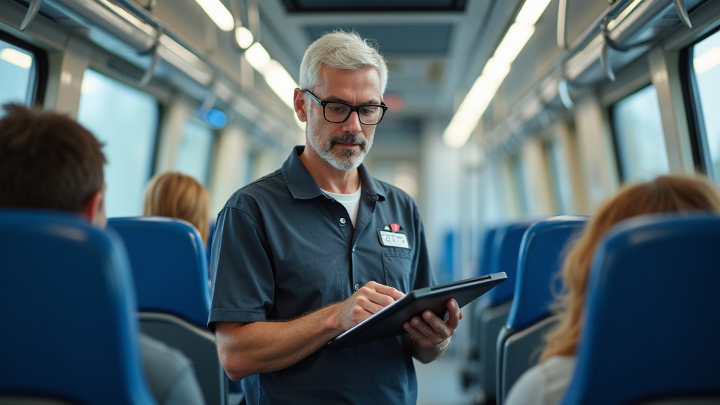 Technicien en train d