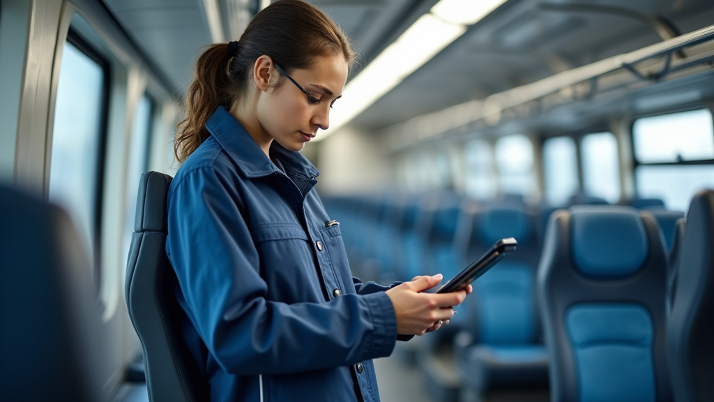 Technicien en train d