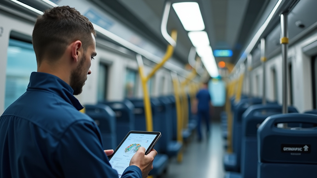 Technicien en train d