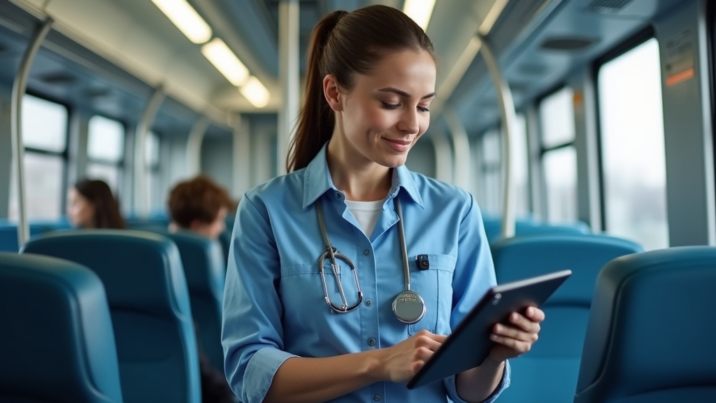 Technicien en train d