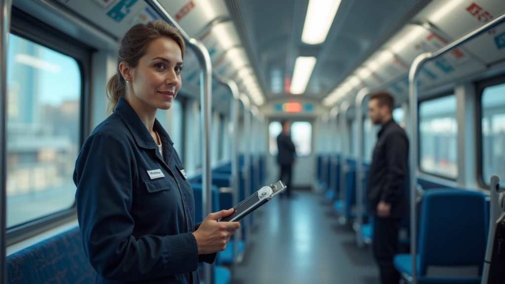 Technicien en train d