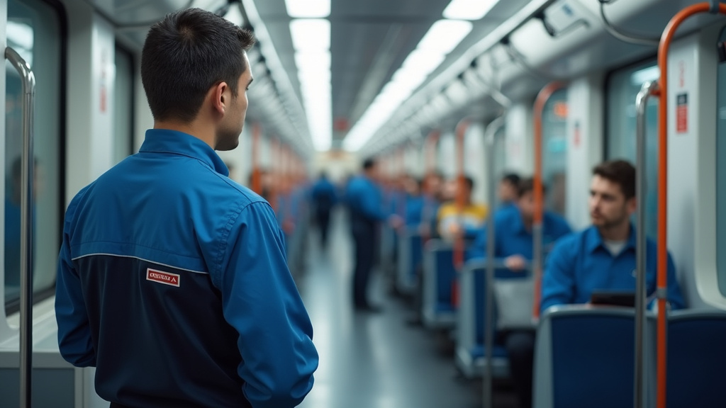 Technicien en train d