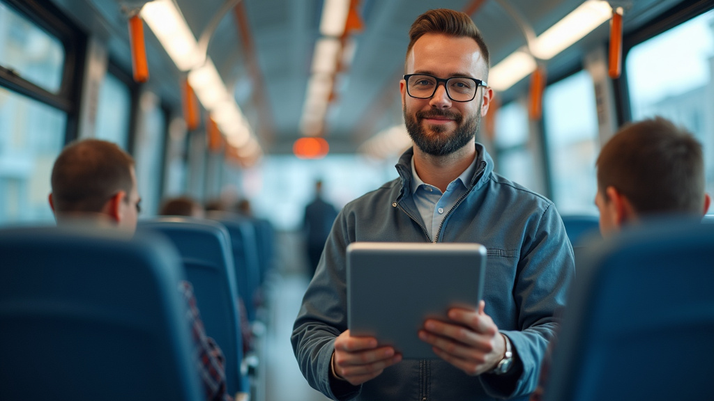 Technicien en train d