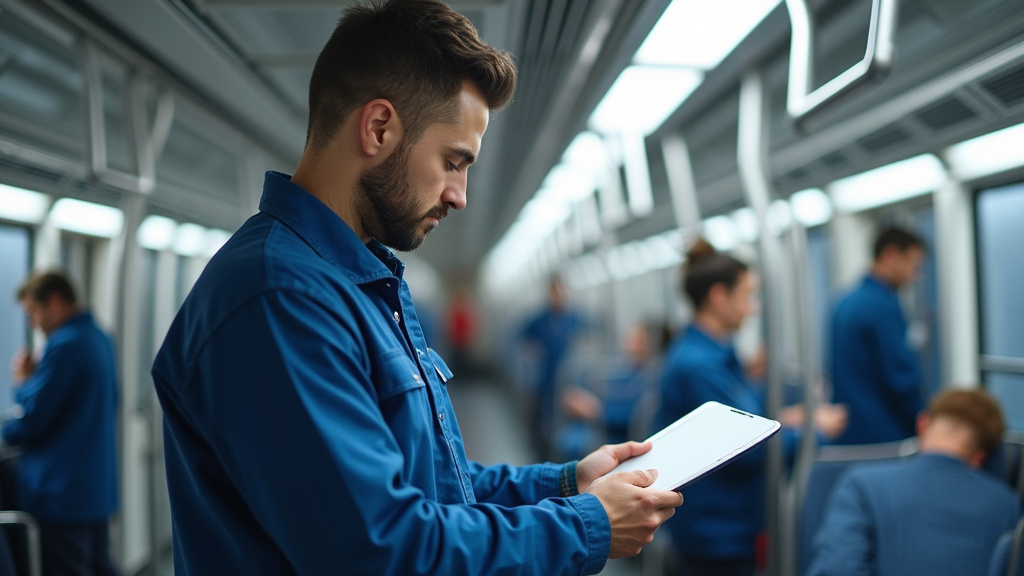 Technicien en train d