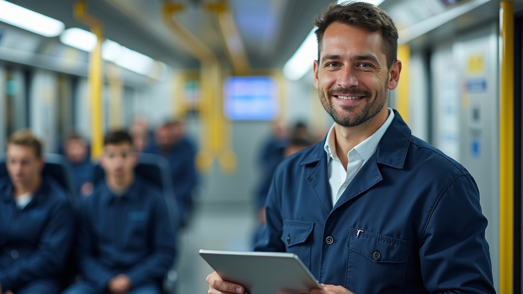 Technicien en train d