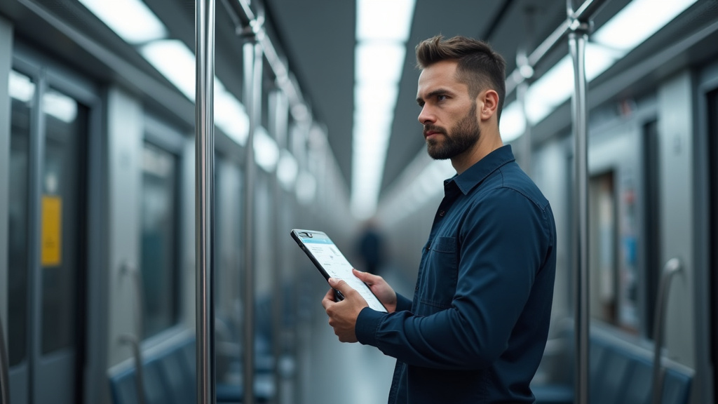 Technicien en train d