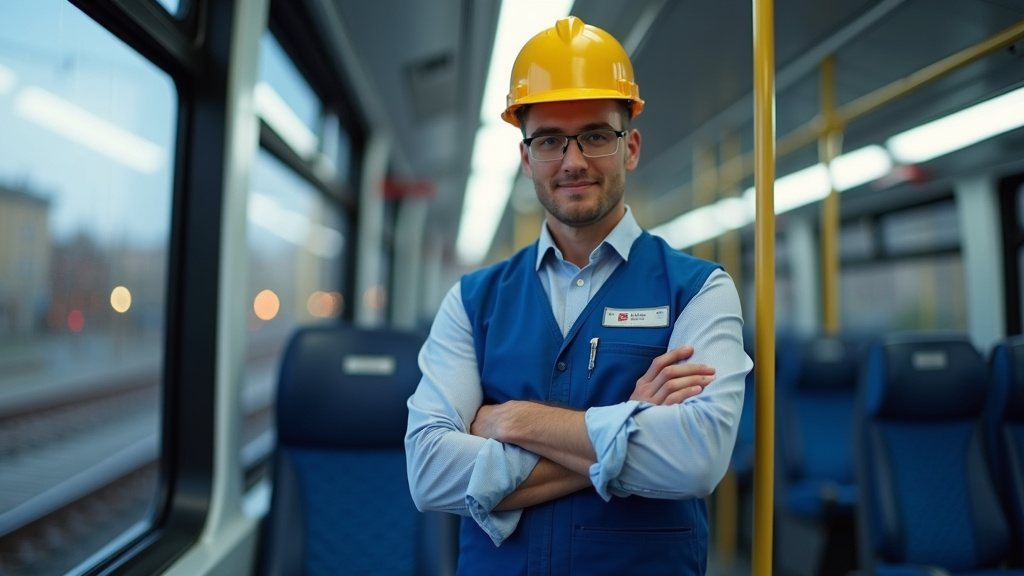 Technicien en train d