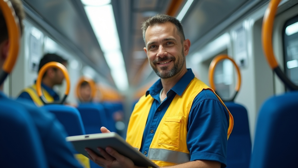 Technicien en train d