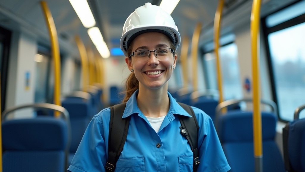 Technicien en train d