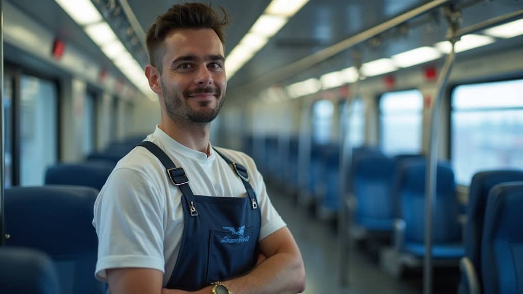 Technicien en train d