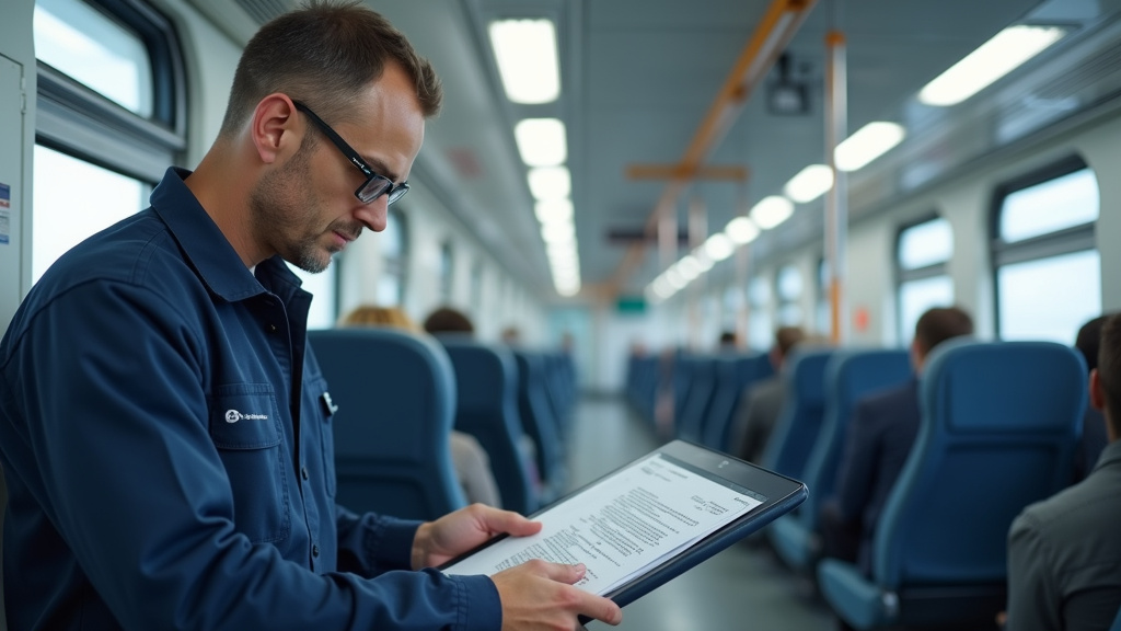 Technicien en train d