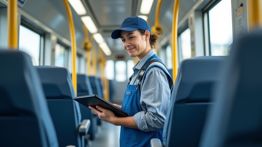 Technicien en train d