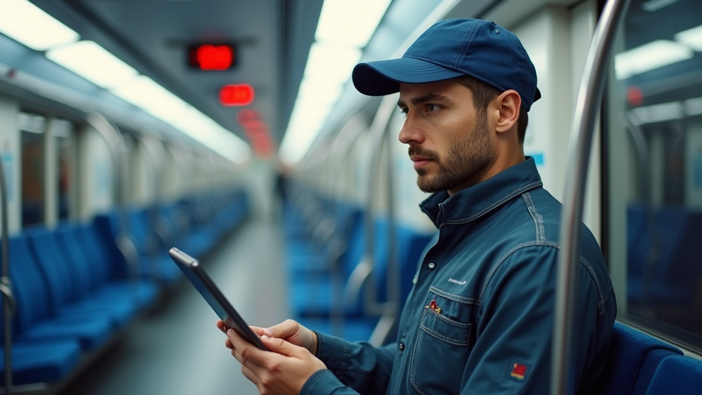 Technicien en train d