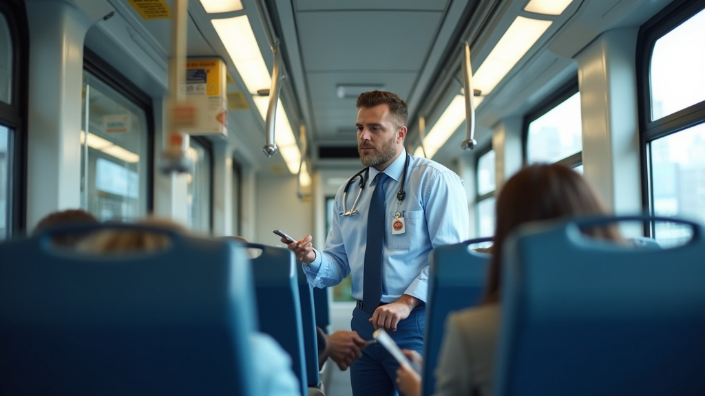 Technicien en train d