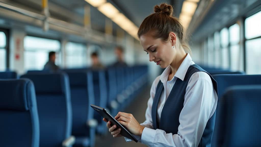 Technicien en train d