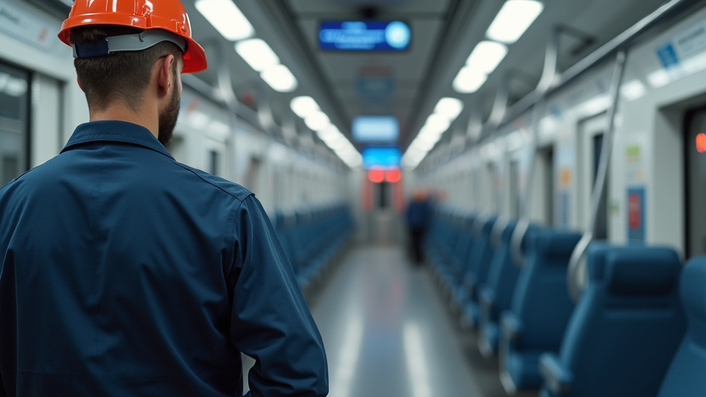 Technicien en train d