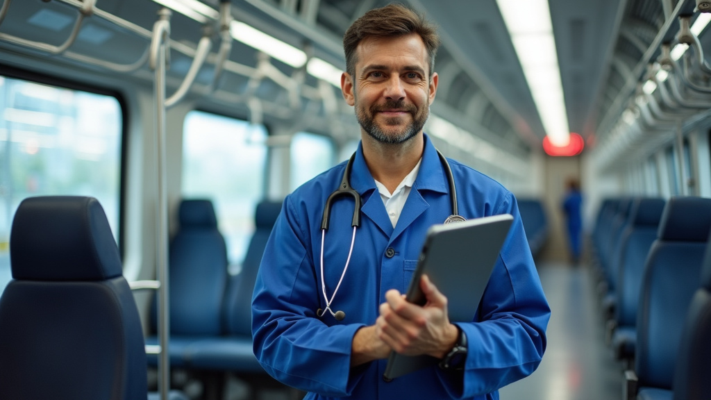 Technicien en train d