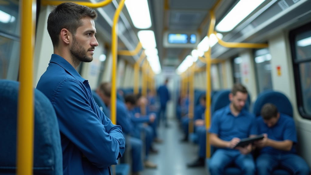 Technicien en train d