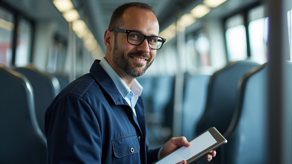 Technicien en train d