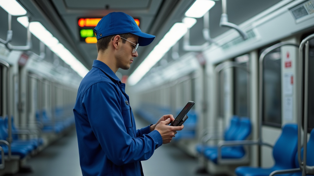 Technicien en train d