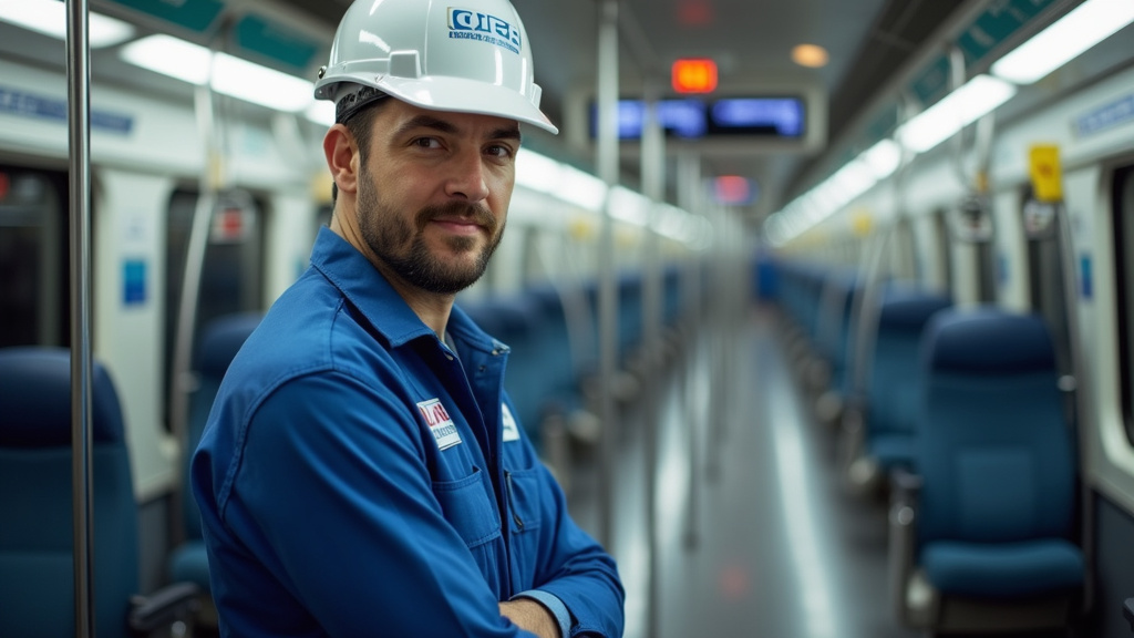 Technicien en train d