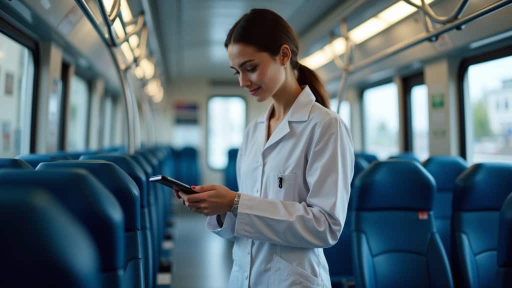 Technicien en train d