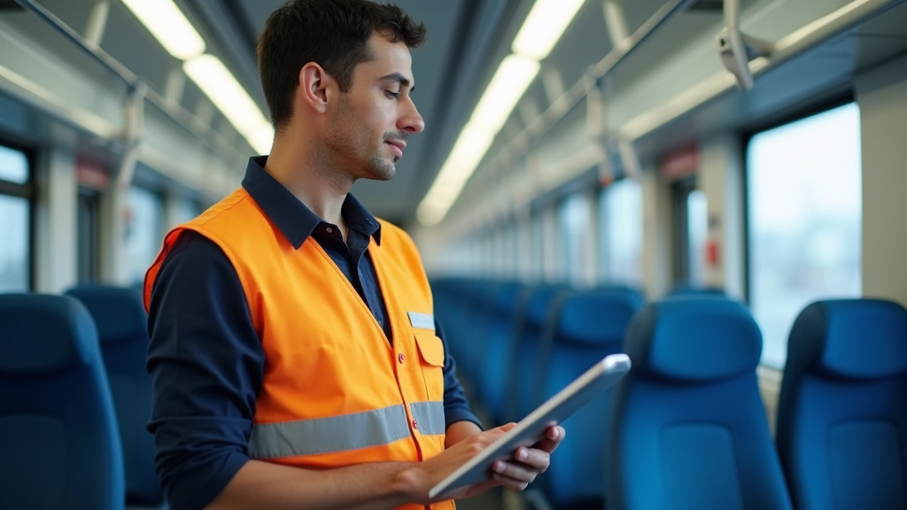 Technicien en train d