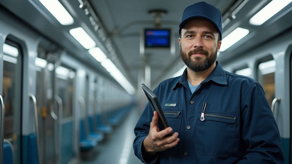 Technicien en train d