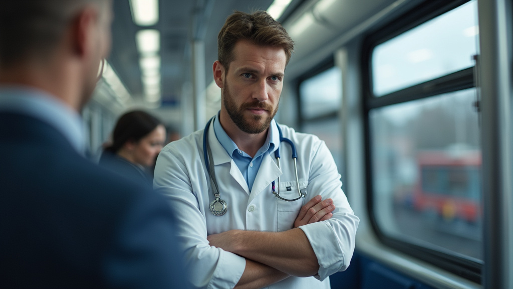 Technicien en train d