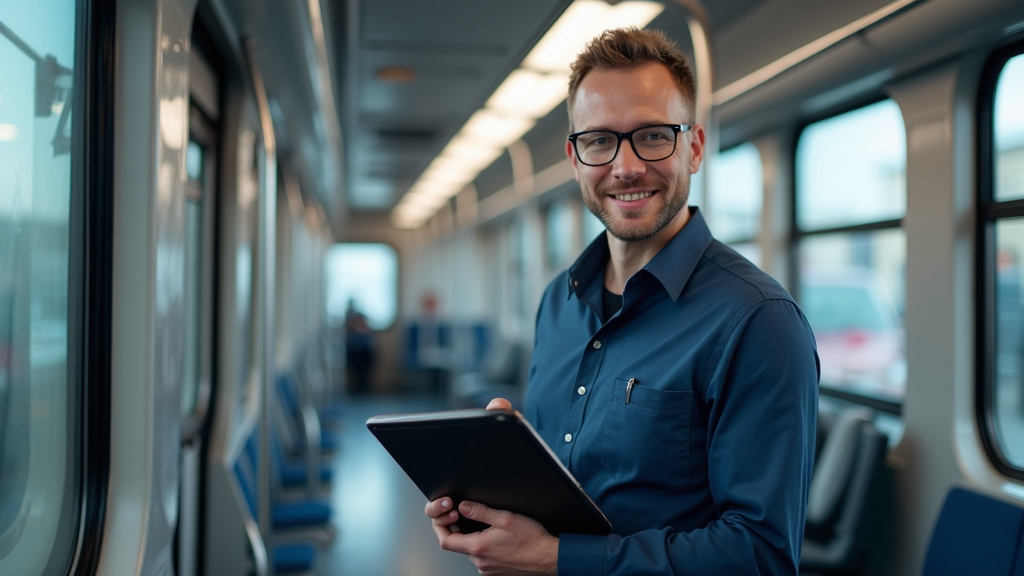 Technicien en train d