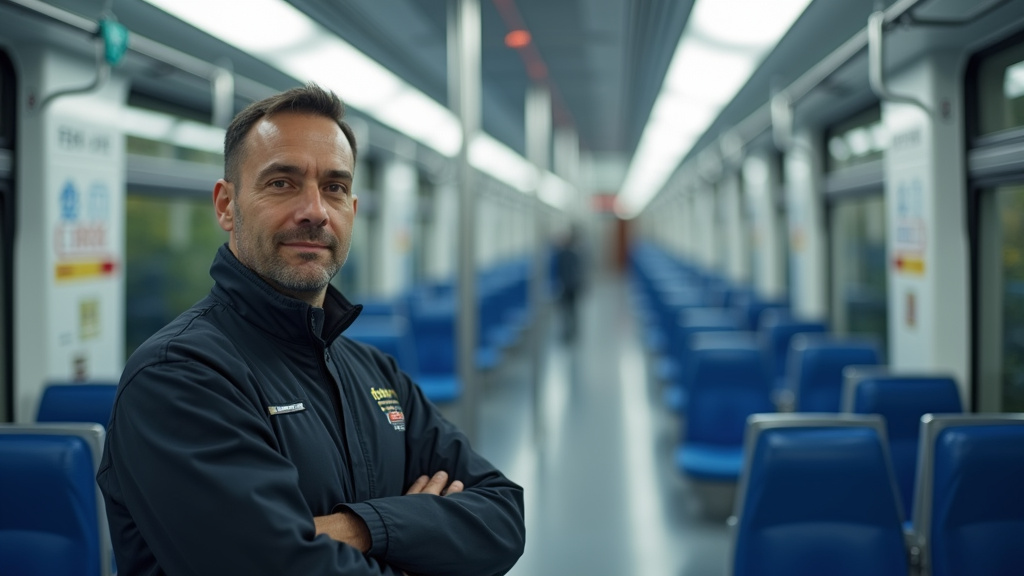 Technicien en train d