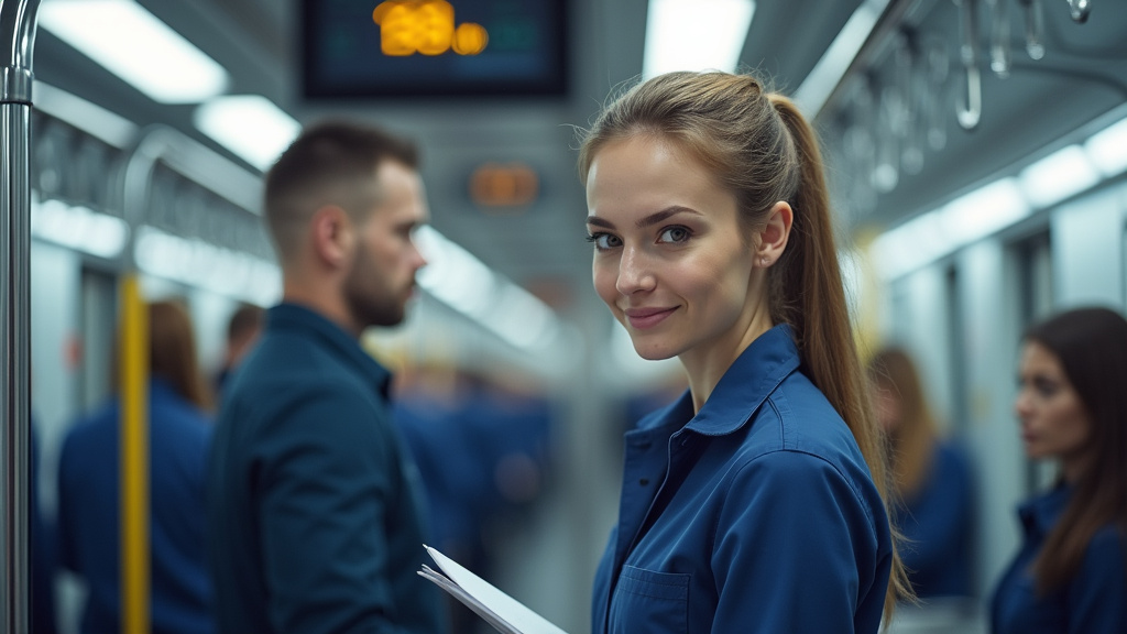 Technicien en train d