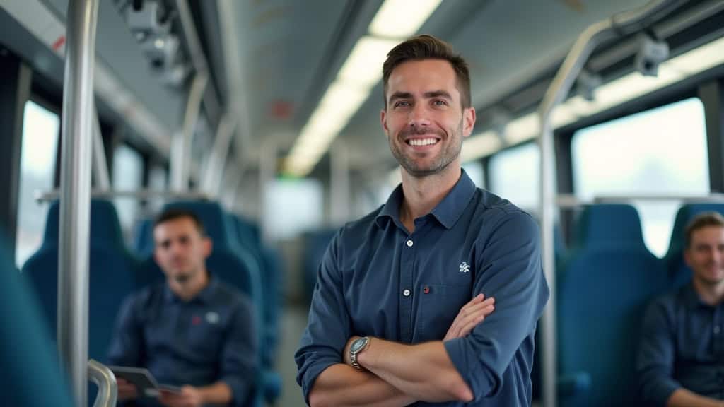 Technicien en train d