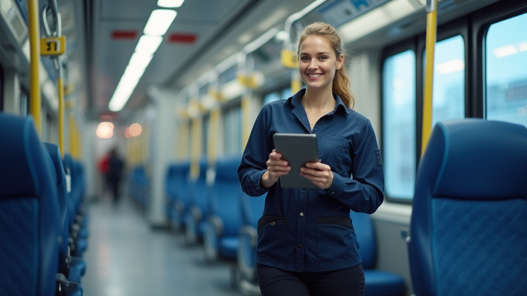 Technicien en train d