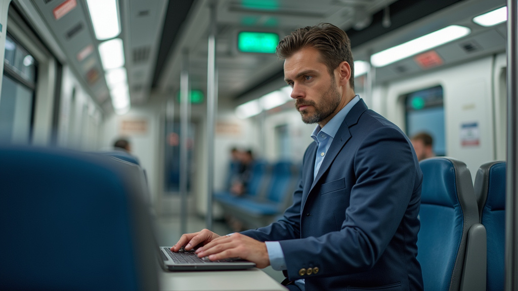 Technicien en train d