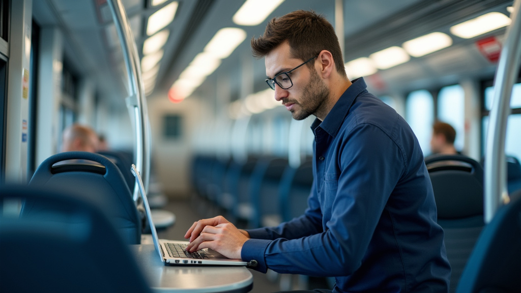 Technicien en train d