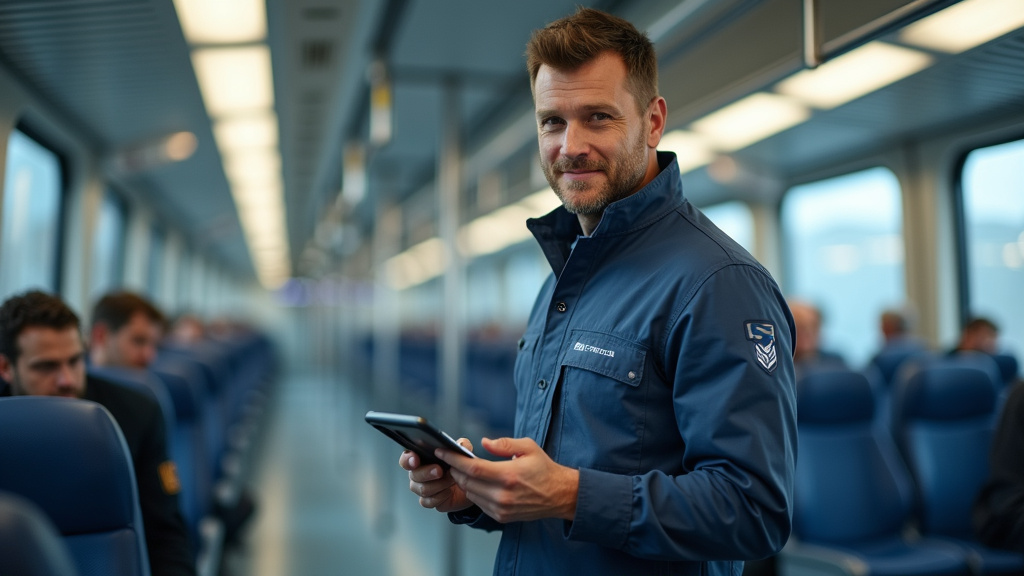 Technicien en train d