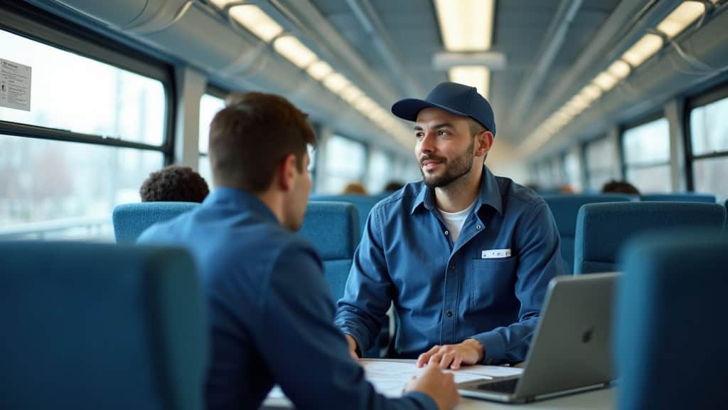 Technicien en train d