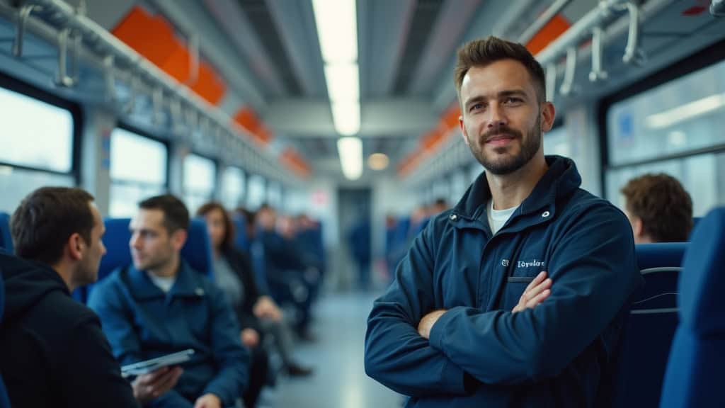 Technicien en train d