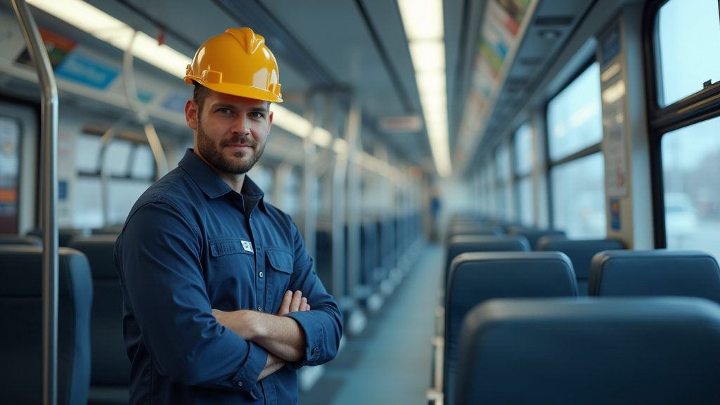 Technicien en train d