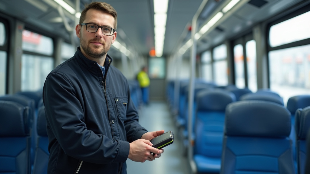 Technicien en train d