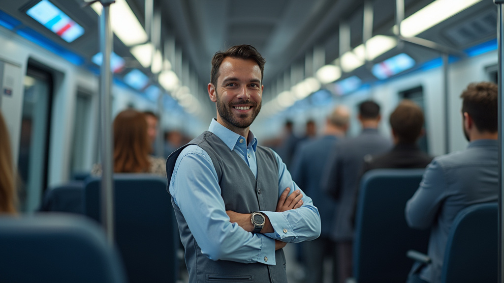 Technicien en train d