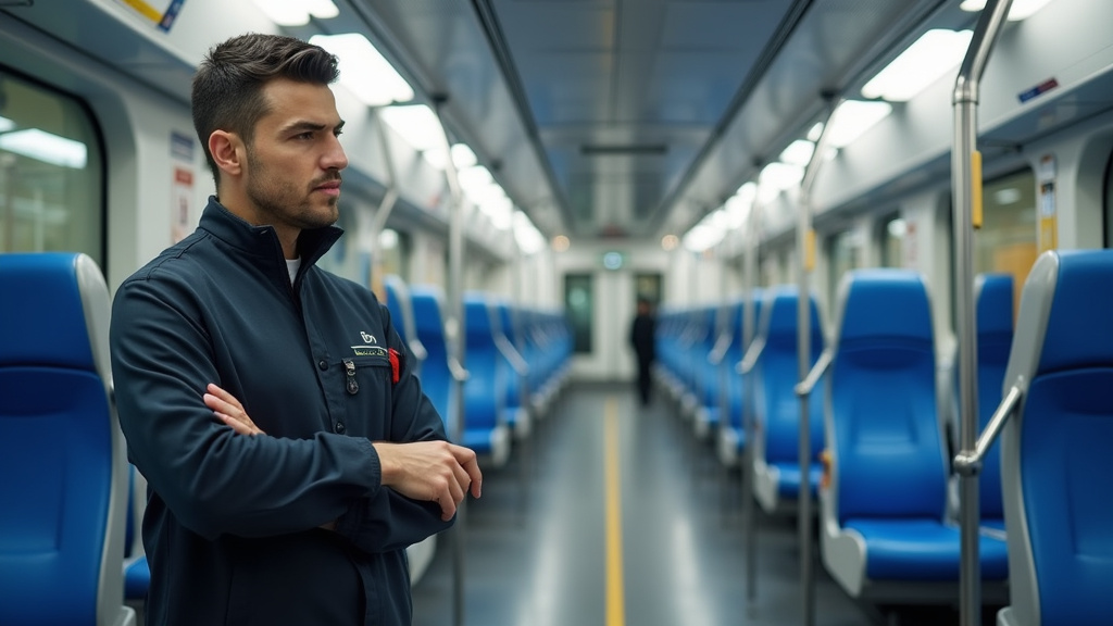 Technicien en train d