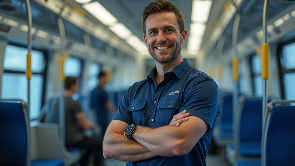 Technicien en train d