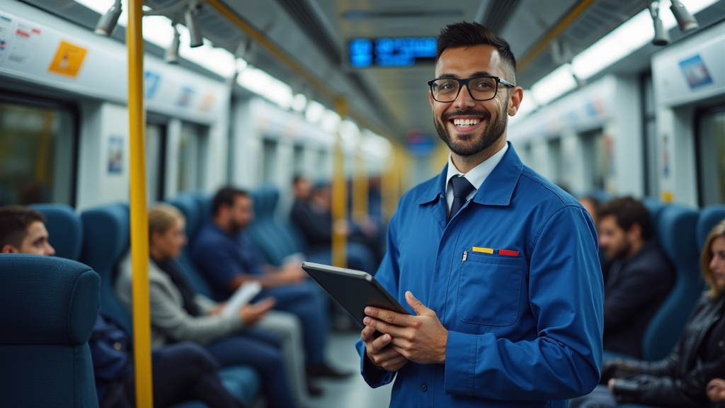 Technicien en train d